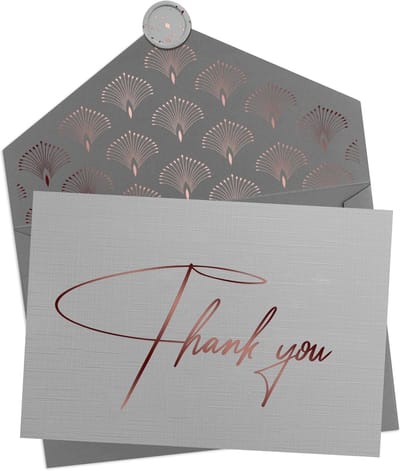 Bedankkaart met Envelop en Waxzegel - Luxe Gevoel