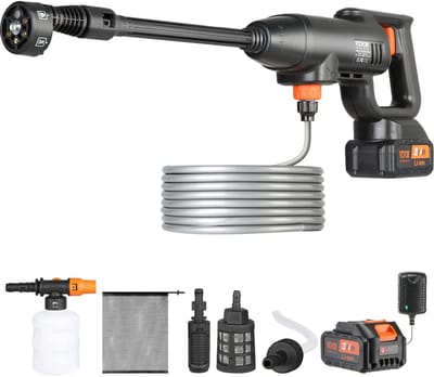 Archi Draadloze Hogedrukreiniger – Hogedrukspuit - 1.1 GPM – Handhogedruk - Autowaspistool - 6-in-1 Mondstuk – Voor Auto, Tuin en Terras