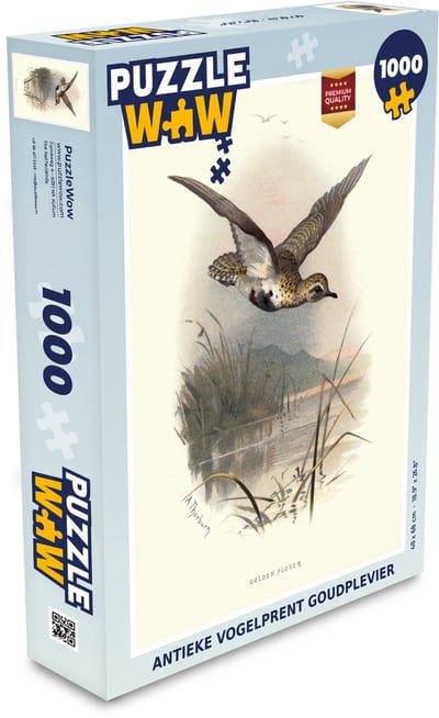 Puzzel Antieke vogelprent goudplevier - Legpuzzel - Puzzel 1000 stukjes volwassenen