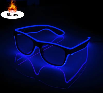 Bovista - Festival Bril - Rave - Space - Techno - Freaky Glasses - Heren - Dames - Zonnebril - Blauw