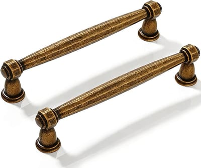 Vintage Kastgrepen 128mm Antiek Messing voor Meubels, Lades en Keukenkasten - 6 Stuks Retro Design