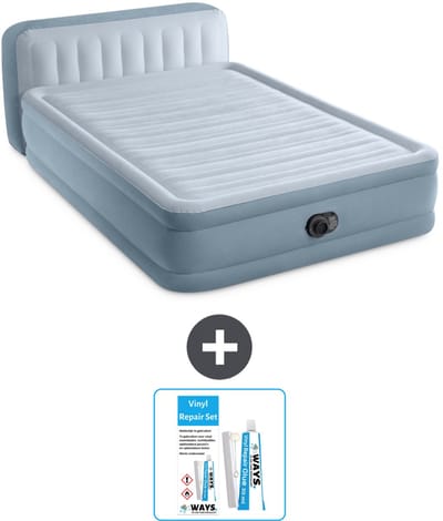 Intex Luchtbed - 2-Persoons - 152 x 236 x 86 cm - Blauw - Inclusief pomp en Reparatieset