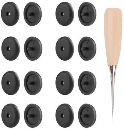 Dailygoods- Buttbutton 15 Sets - Antislip Gesp - Riem Gesp - Houten Handvat - Limietfunctie - Diameter 1,5 cm - Riemgesp