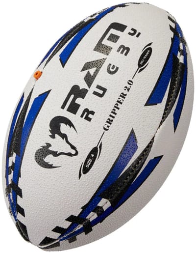 RAM Rugby Gripper 2.0 Pro Trainer – Rugbyballen Bundel – 30x Rood/Wit Ballen (Maat 5) + 2x RAM® Tassen – Nr. 1 Rugby Brand Europa – Ontworpen in Engeland – Unieke 3D Grip Technologie – Duurzaam