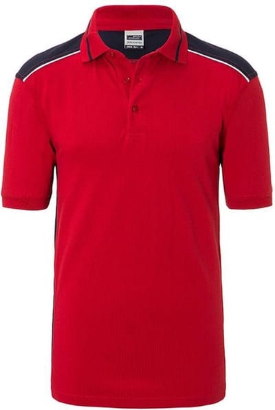 James and Nicholson Heren Werkkleding niveau 2 Polo (Rood/Zwaar)