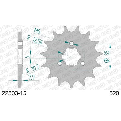 Tandwiel Afam 520 15 dents