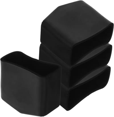 Ladder Voet Beschermers - Antislip Hoezen - Veilige Ladder - Duurzaam Rubber - 4x3.5x2 cm - Zwart