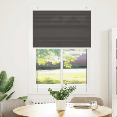 vidaXL - Plissé - rolgordijn - 100x100 - cm - stofbreedte - 99,4cm - polyester - zwart