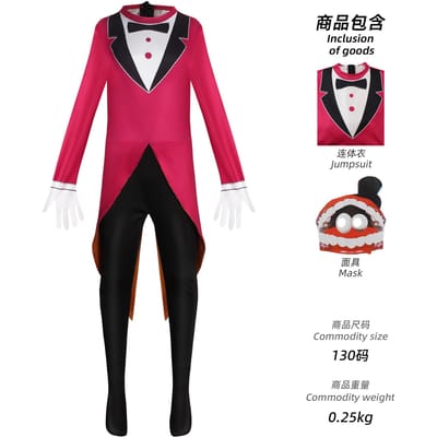 Pomni Cosplay Cartoon Kostuum Geweldig Digitaal Circus Cosplay Ragatha Jax Caine Gangle Zooble Kinger Cosplay Kostuum Kindercadeau Kids 130&Amazing Digital red