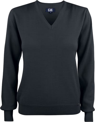 Cutter & Buck Everett V-neck Dames 355431 - Zwart - M