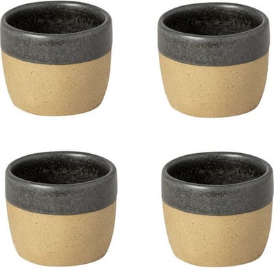 Costa Nova espresso kop Arenito Arenito grijs set van 4 handgemaakt in Portugal