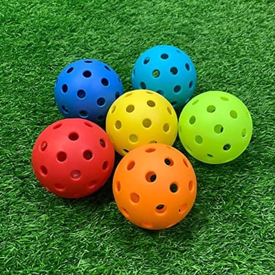 Pickleball Set - Wedstrijd Ballen - Sporten Buiten - Gestabiliseerde Vlucht - 6 Stuks - 6 Heldere Kleuren
