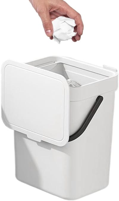 Keukenkast Prullenbak - Ruimtebesparend Waterdicht - Keuken Prullenbak Onder Gootsteen,voor Compostafval Verwerking onder Gootsteen Aanrecht Badkamer Slaapkamer Thuiskantoor Studentenhuis