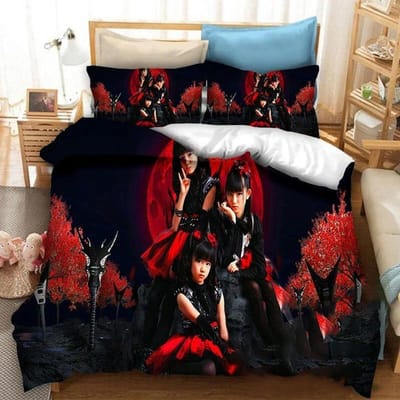 Babymetal Rock Band Beddengoed Collectie Dekbedovertrek Dekbed Bed Collectie Quilt Cover Kussensloop King Queen Twin Maat Jongens Meisjes Volwassenen 135X200cm-2pcs