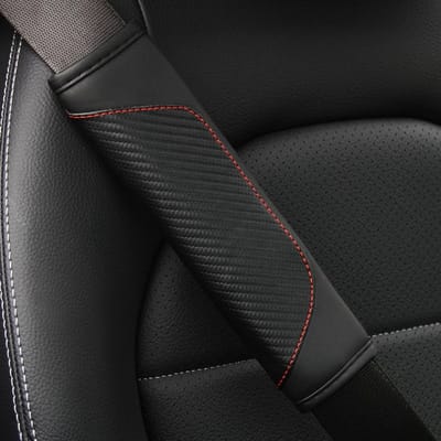 Gordelbeschermers - Schouderkussens - Comfortabel Rijden - Verlicht Druk - 2 stuks - Zwart