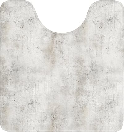WC mat met uitsparing 55x60 cm - Antislip - Grijs - Beton - Verweerd - Toiletmat met uitsnijding - Vloermat - Douchemat - Toilet tapijt - Toiletmatten