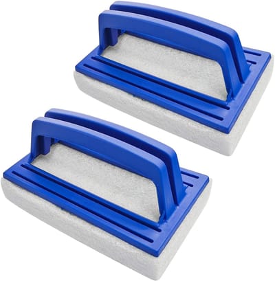 EXCITAT 2-Pack - Sponsborstel - Zwembadreinigingsborstel - Kunststof zwembadborstel - Vloer- en wandborstel - Waterlijnborstel - Voor het reinigen van zwembaden, spa's, badkuipen en wanden