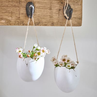 LOBERON Hangvaas set van 2 Nalena wit