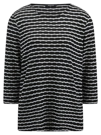 Shirt 3/4-mouwen Van Peter Hahn zwart