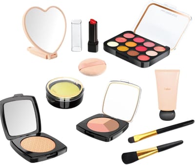 Kinder Make-up Set - Speel Make-up - Rollenspel - Veilig Materiaal - 16 x 14 x 6 cm - Oranje