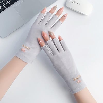 1 paar anti-uv-nagelhandschoenen UV-gelschildhandschoen Vingerloze manicure nagelkunstgereedschap LED-lamp Nagels Droger Straling Hand