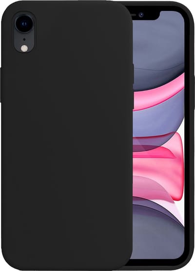 Hoesje - Geschikt voor Apple iPhone XR - Sterk & Shockproof - Hoes Cover - Siliconen Case - Telefoonhoesjes - Zwart