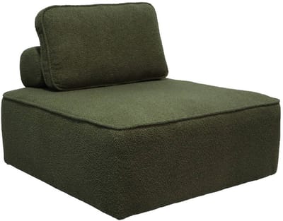 sweeek - Fauteuil boucléstof 1 zitplaats l 90 x b 90 x h 74cm - bao