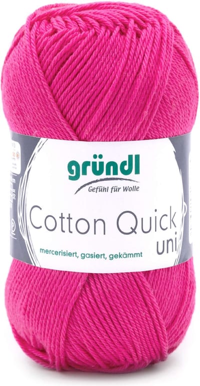 Gründl Cotton Quick Uni | Roze | 5 bollen | kleur: 128
