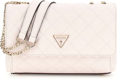 GUESS Schoudertas Eco Carly Convertible Xbody Flap Bag Stone Beige