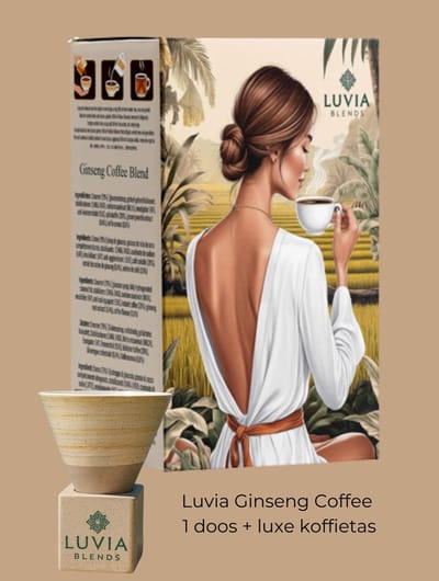 Ginseng coffee - Luvia Blends - 1 doos met luxe koffietas