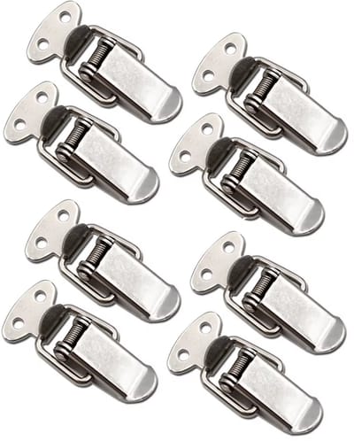 TLVX 8 stuks Sterke Kleine Spansluiting 21x35mm – Kistsluiting – Klemsluiting – Tuimelklem – Gesp Sluiting – Meubelslot – Tuimelvergrendeling – Veilig en snel afsluiten van Kisten, Lades en Deuren