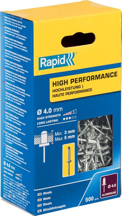 Klinknagels Rapid 5001432 Ø 4 x 8 mm