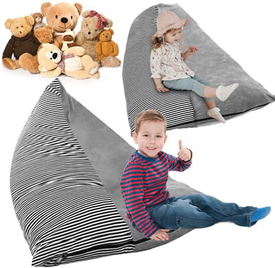 Dailygoods- Opbergzak Extra Groot 200L - Opbergzak voor Speelgoed - Opbergzak voor Knuffels - Opbergzak voor Kussens - Opbergzak voor Dekens - Opvouwbaar - Opbergzakken