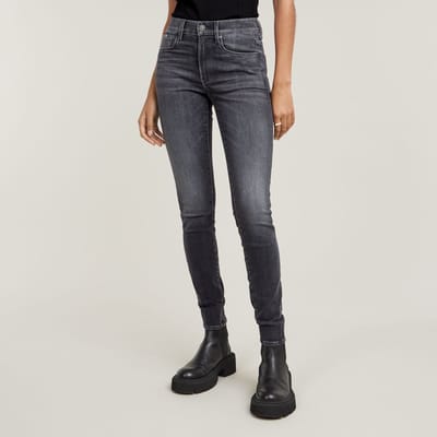 G-STAR 3301 Skinny Wmn Dames Jeans - faded black magnet