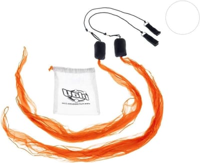 Jongleerset - Poi balletjes - Artistieke optredens - Zachte chiffon sjaals - 68 cm sjaals - Oranje