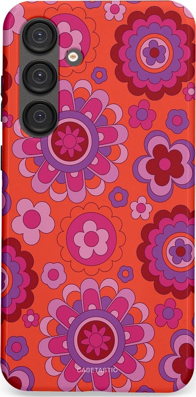Casetastic Hoesje Geschikt voor Samsung S25 Plus - Stijlvolle Beschermende Duo-layer Case - Retro warmte
