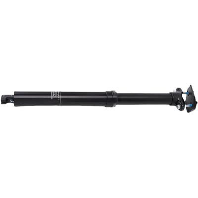 Tige de selle télescopique de vélo 125 mm de débattement Alliage d'aluminium Levage hydraulique Tige de selle avec bague d'étanchéité pour passage interne des câbles black