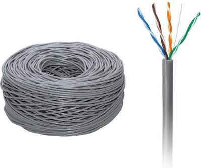 UTP CAT5e 305m 4x2 / 0,5CCA twisted pair netwerkkabel computerkabel CAT 5e Grijs Trekdoos 305 meter