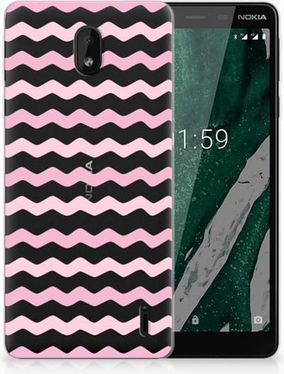 Nokia 1 Plus TPU bumper Waves Roze