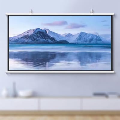 Projectiescherm - Beeldscherm Rolbaar - Film Avond - Kreukvrij - 60 Inch - Mat Wit