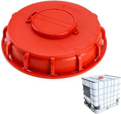 Famanu - IBC tankdeksel 163 mm rood kunststof met ventilatiegat