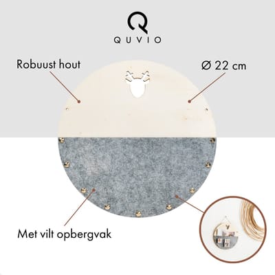 QUVIO Memobord / Wandborden / Planborden / Wand organizer / Wanddecoratie / Fotobord - Grijs