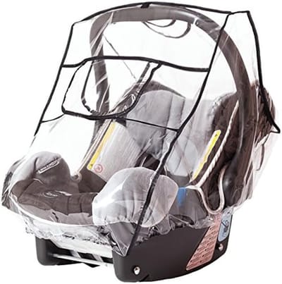 PromoHome Universele Regenhoes Comfort Plus voor Babyautostoel - Transparante Stormbestendige Beschermhoes met Ventilatievenster - Geschikt voor Alle Gangbare Babyzitjes Groep 0/0+