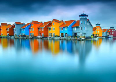 Enjoy Puzzle legpuzzel Groningen waterhuizen Nederland 1000 stukjes.