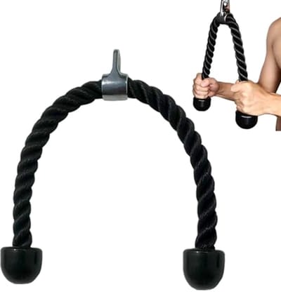 Nylon Tricepstouw voor Krachttraining met Antislip Handgreep - Fitnessaccessoire voor Effectieve Tricepstraining