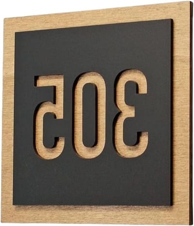 Huisnummer Plaquette - Naamplaat Deur - Huis Identificatie - 3D Digitaal Ontwerp - 25x25cm - Zwart Grijs
