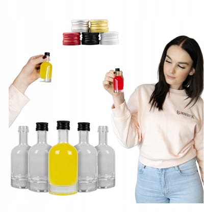 Bimberek Tadek - Glazen Mini Flesje - 50ml - Originele Vorm - Aluminium Doppen