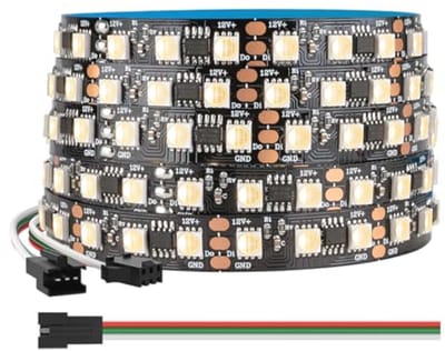 LED Strip RGBW 4-in-1 IC voor Interieurdecoratie - 5m - 84 LEDs/m - Zwart