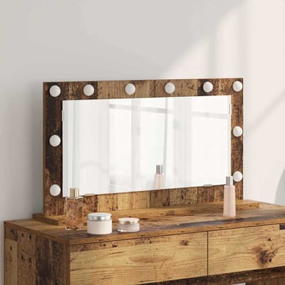vidaXL - Make-up - Spiegel - Oudhout - 80 - x - 45 - x - 18 - cm - Rechthoekig