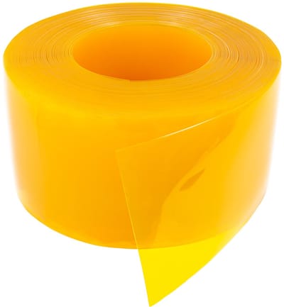 Rubbermagazijn - Strokengordijn - PVC - Geel - anti-insect - 200x2mm - Lengte 50 meter - Koelcellen. Vitrines - -15°C en + 50°C